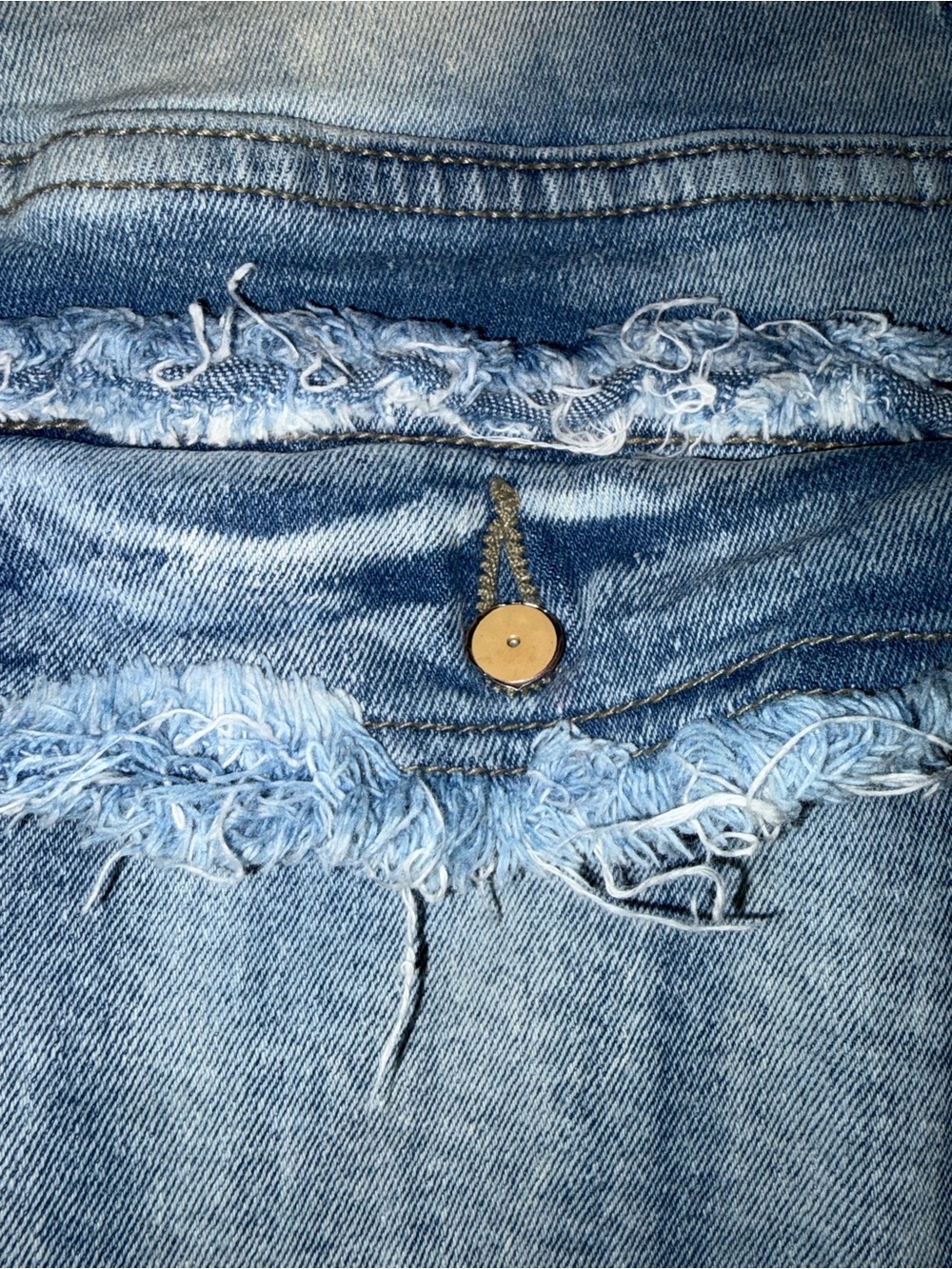 Men's Light Blue Distressed Bootcut Jeans - Picture 2 of 6